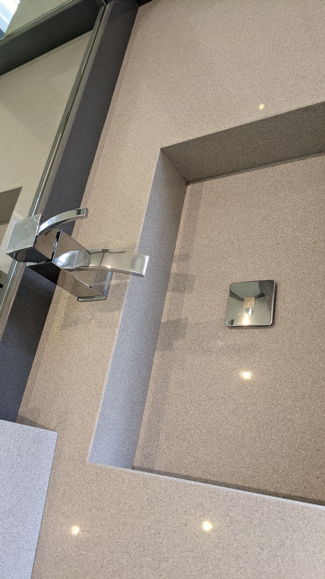 Granite/quartz sink arrangement in grey by Silestone. This lot includes the mixer tap & the 'Welcome - Image 9 of 9