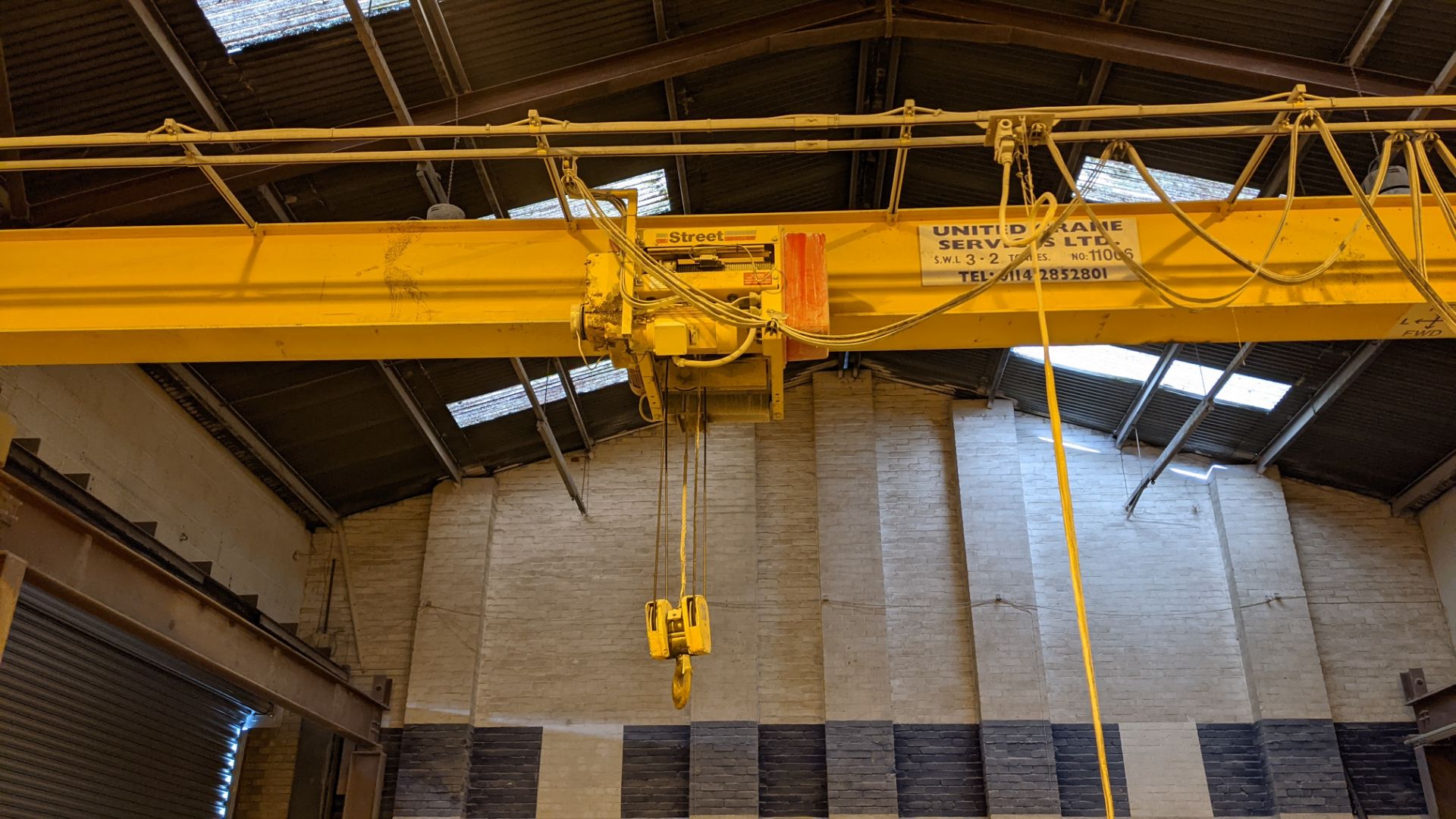 2001 Street overhead travelling crane with 3.2tonne capacity. Serial no. 11006. This lot comprises t - Image 2 of 28