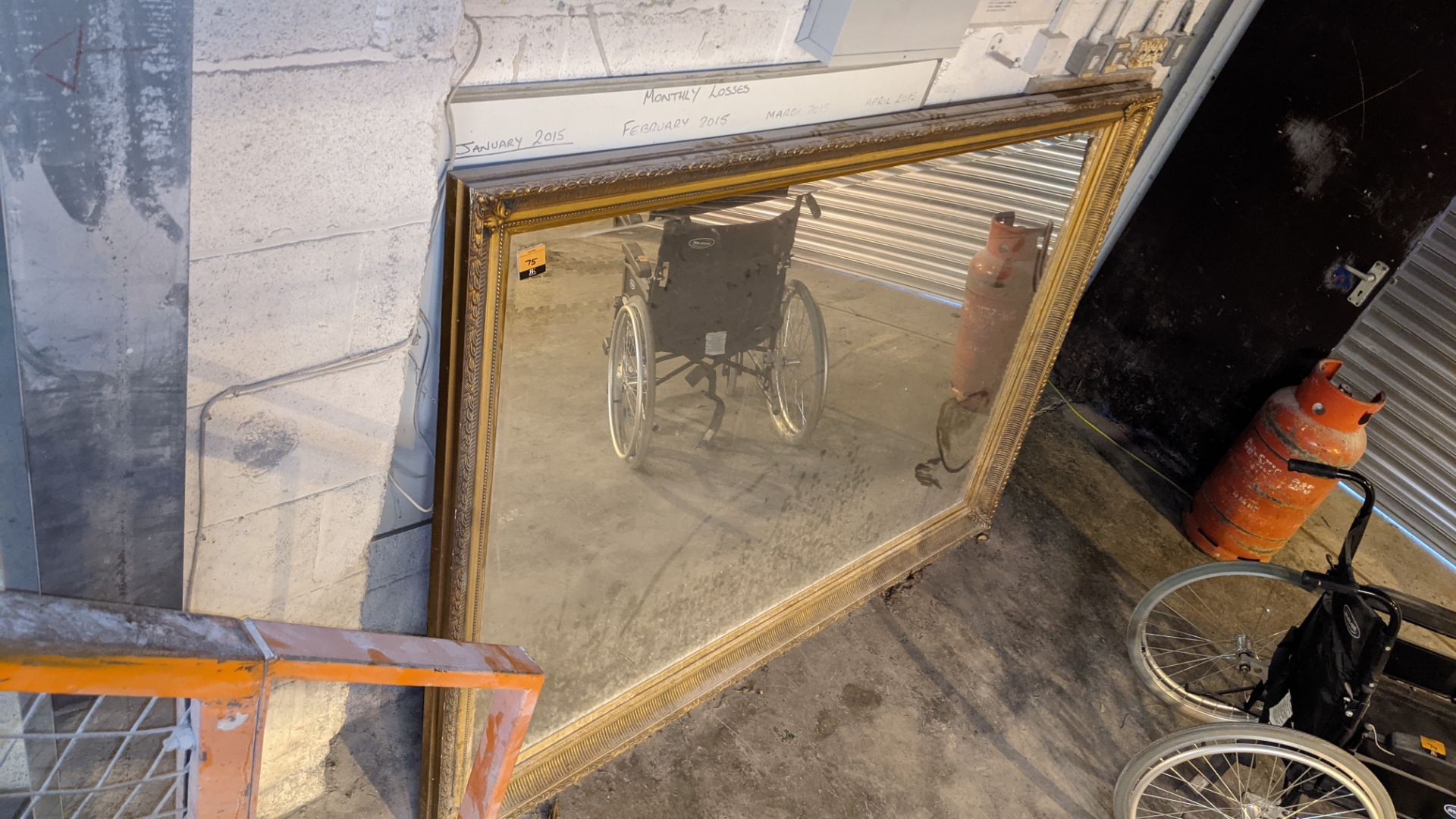 Large gilt framed mirror, overall dimensions circa 2030 x 1425mm - Image 5 of 5