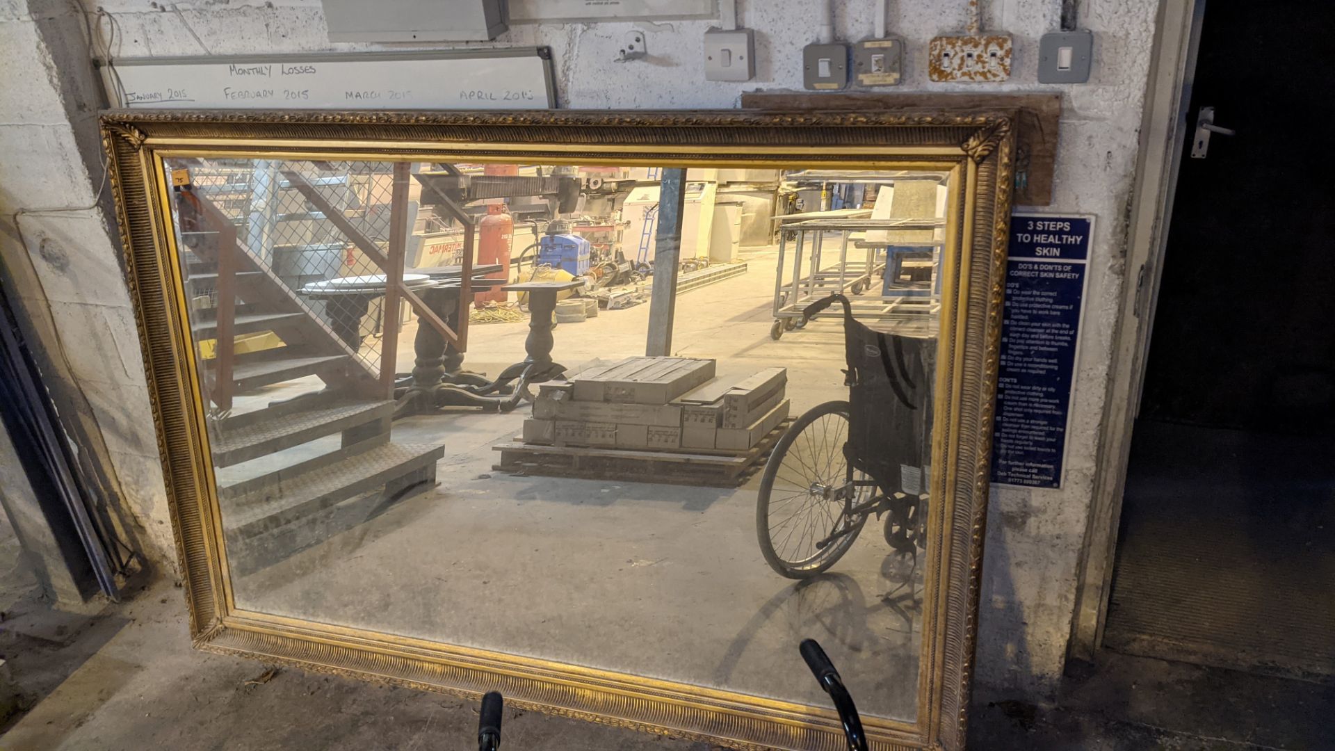 Large gilt framed mirror, overall dimensions circa 2030 x 1425mm - Image 3 of 5