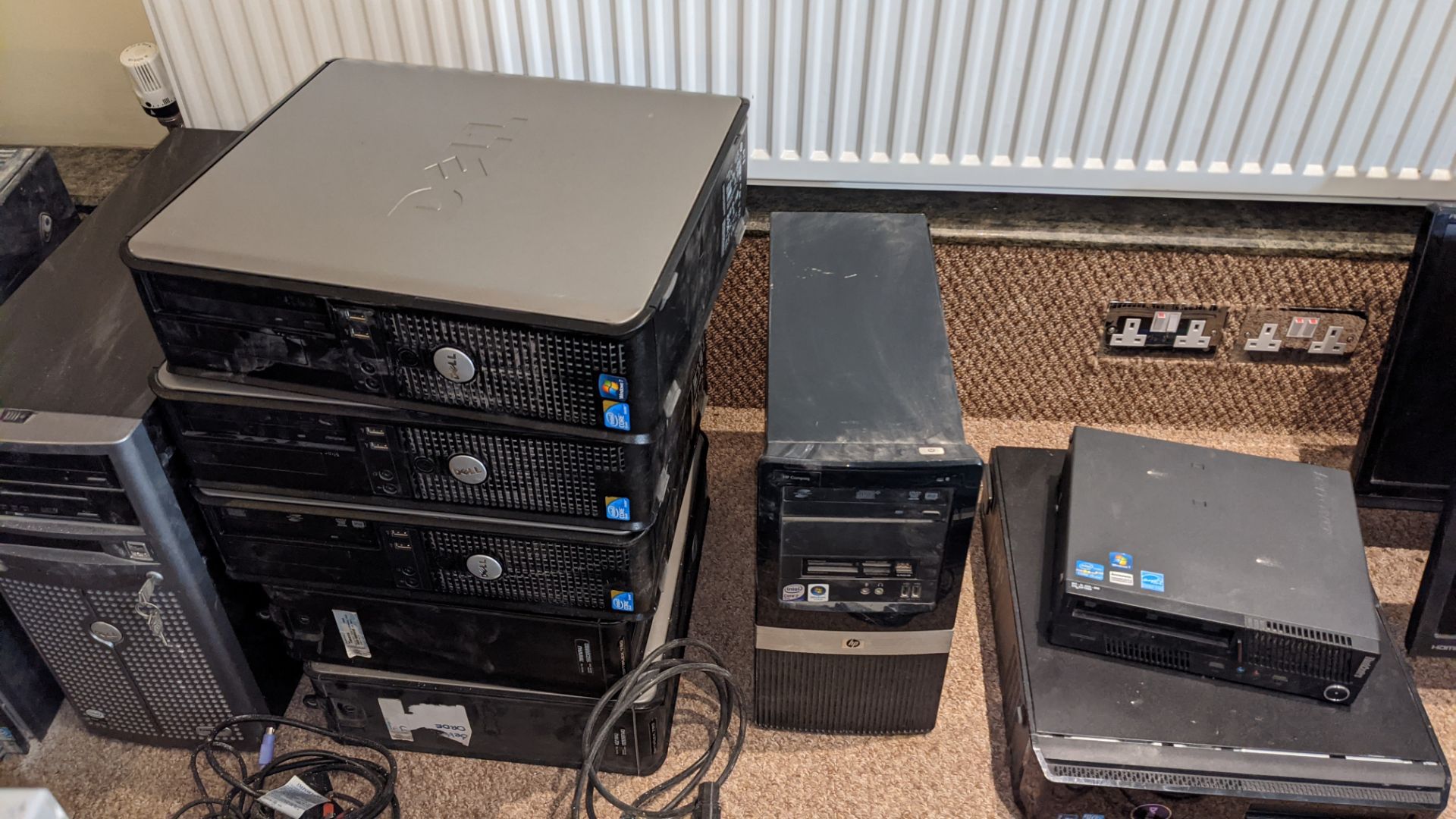 Quantity of IT equipment comprising router cabinet, approx. 10 desktop computers plus monitors, keyb - Image 13 of 21