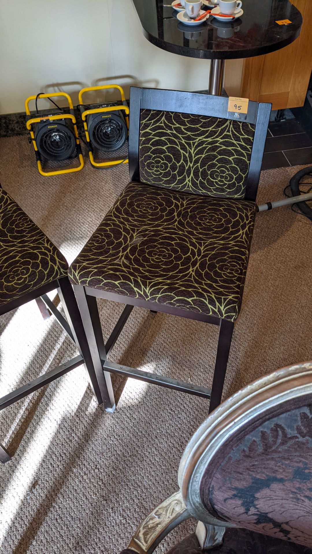 Pair of matching upholstered barstools - Image 4 of 6