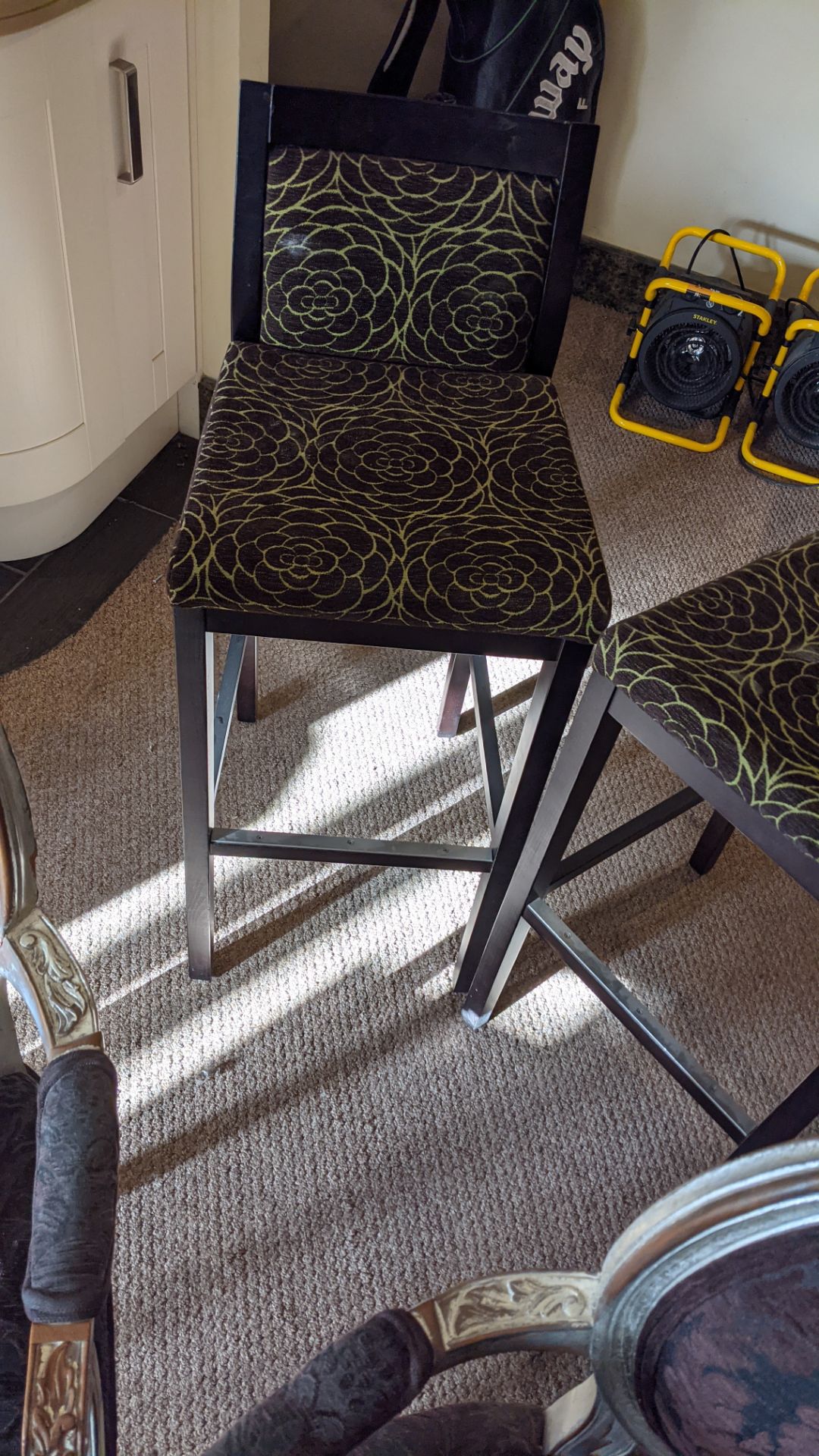 Pair of matching upholstered barstools - Image 3 of 6