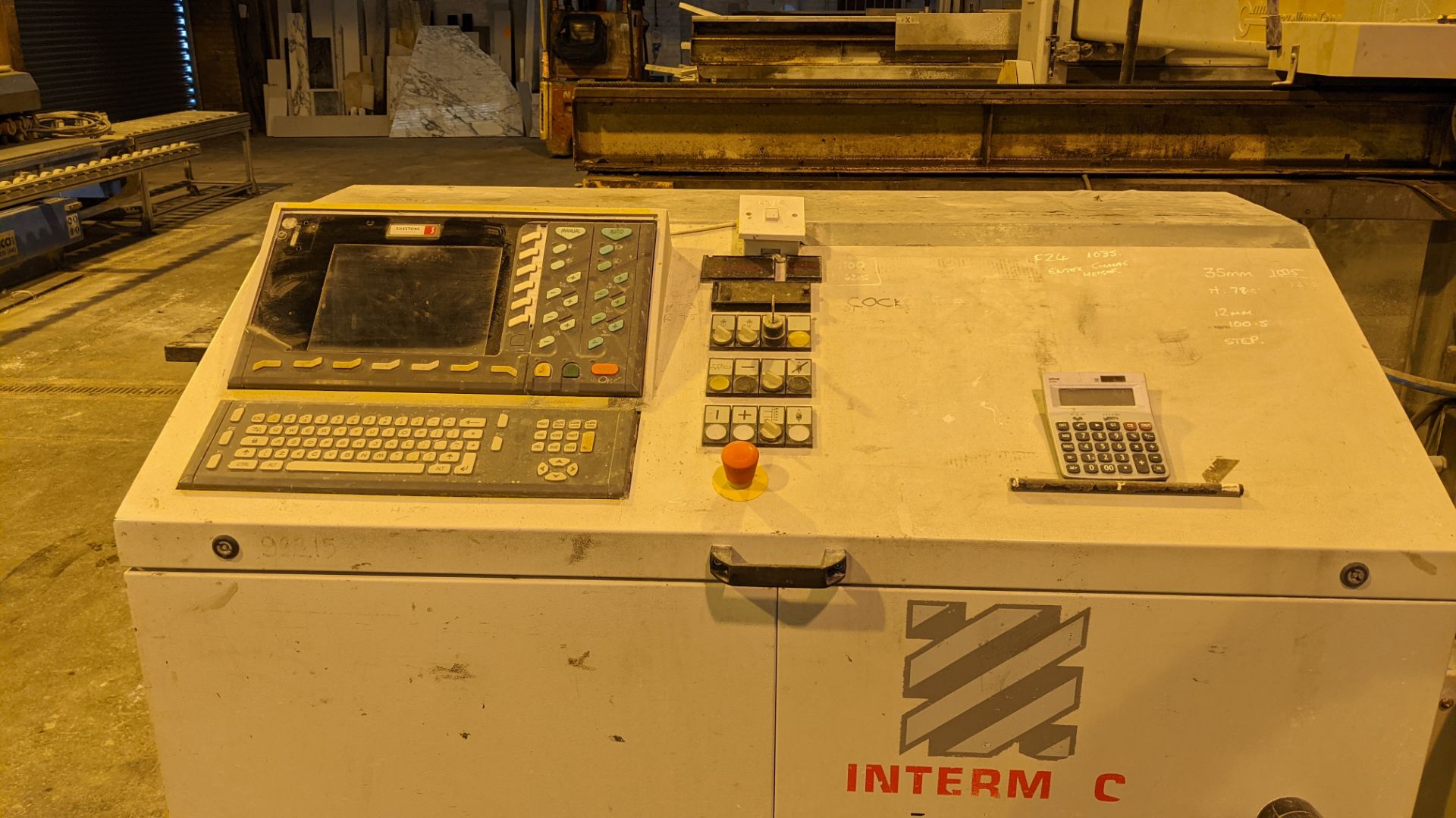 2001/2 Marmo Intermac jet CNC cutting machine with Marmo KUR0502 cab control panel & tooling, serial - Image 11 of 28