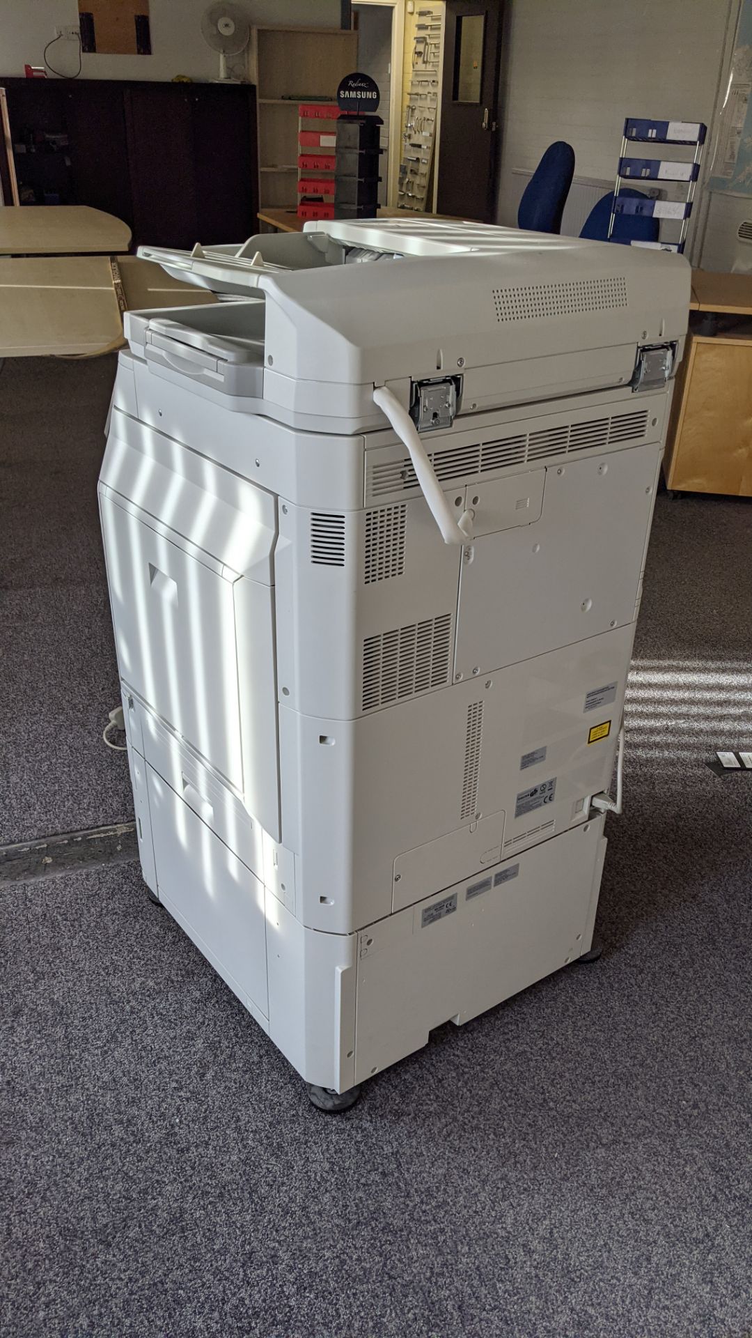 Sharp MX3070 floor standing copier with multi paper bins, touchscreen control, ADF, etc. - Image 4 of 13