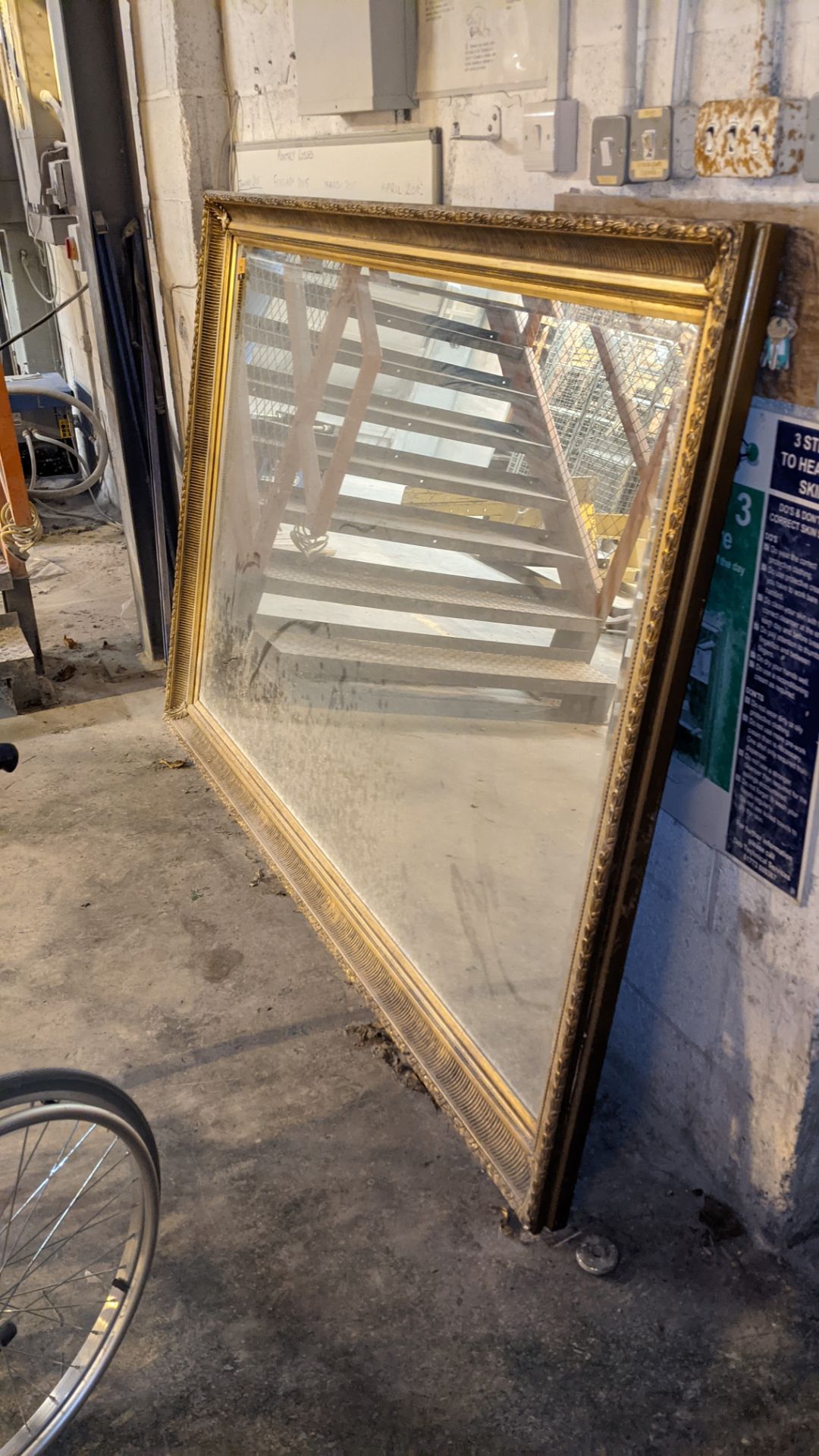 Large gilt framed mirror, overall dimensions circa 2030 x 1425mm