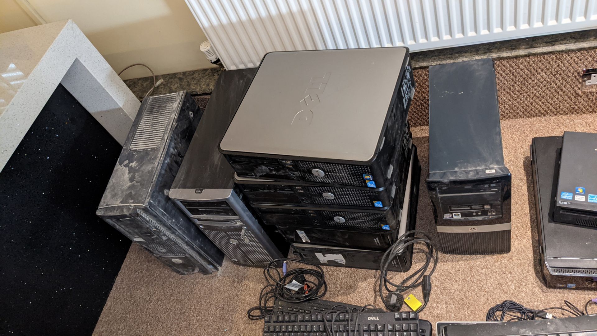 Quantity of IT equipment comprising router cabinet, approx. 10 desktop computers plus monitors, keyb - Image 11 of 21