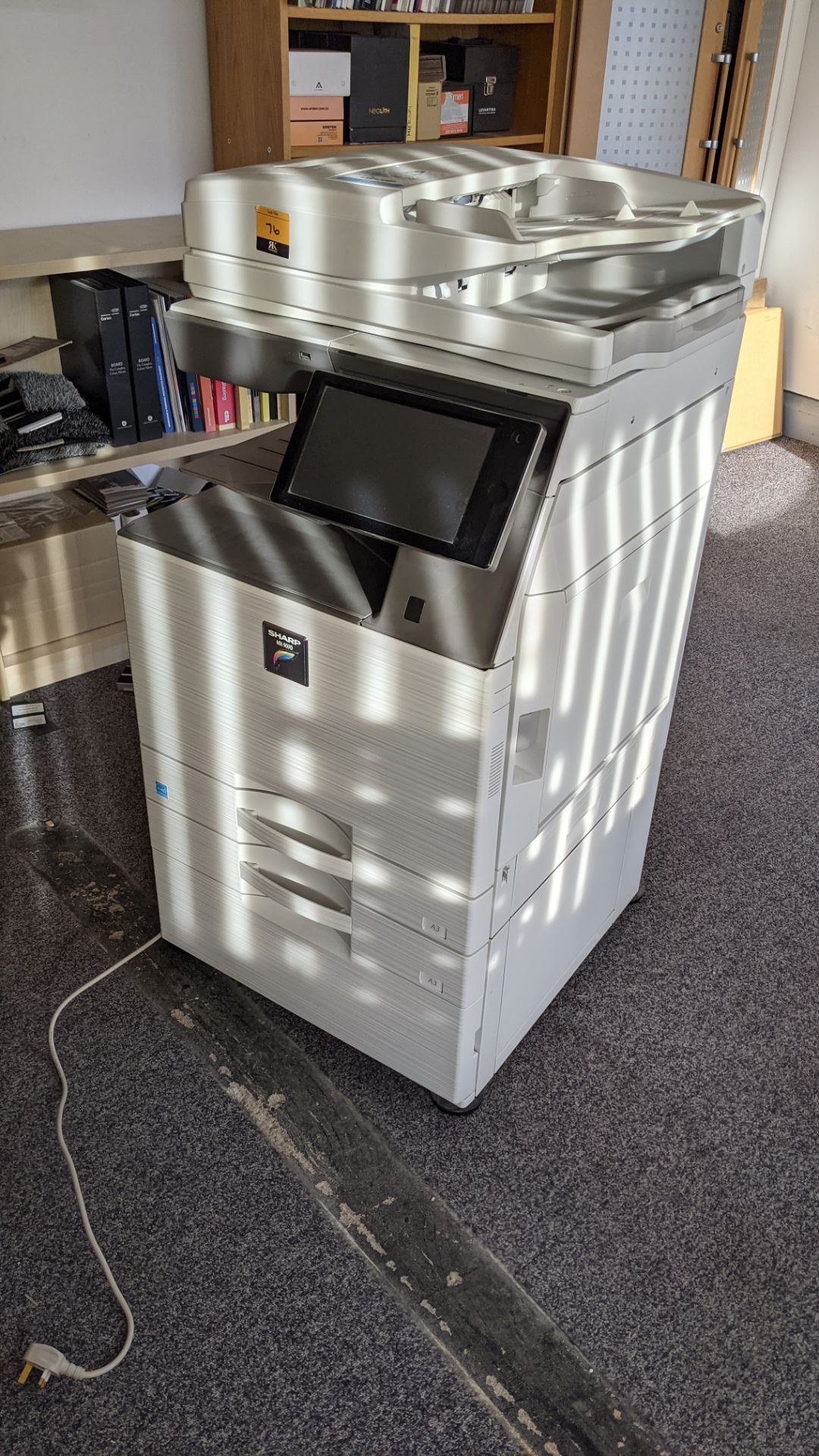 Sharp MX3070 floor standing copier with multi paper bins, touchscreen control, ADF, etc. - Image 8 of 13
