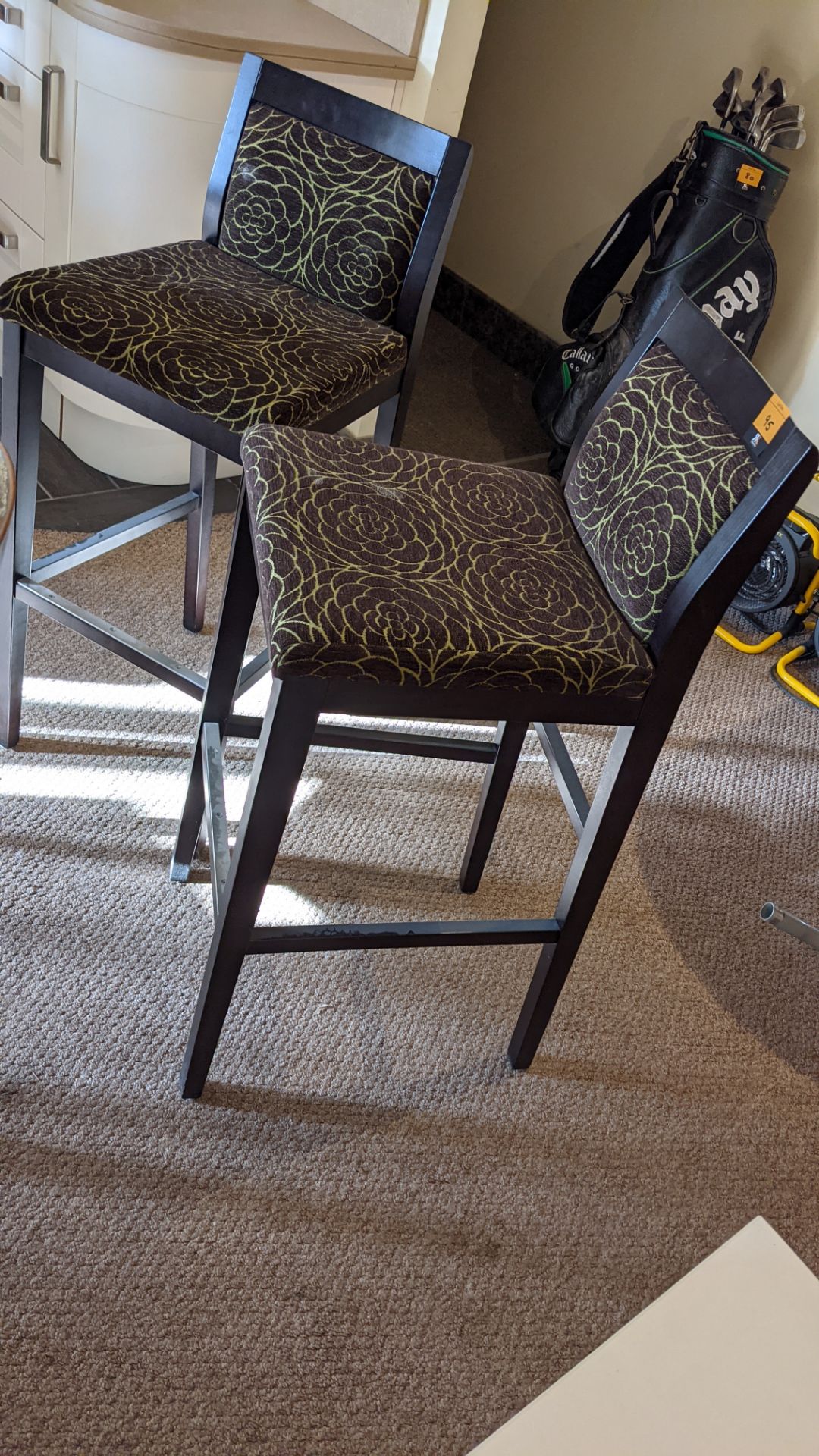 Pair of matching upholstered barstools - Image 2 of 6