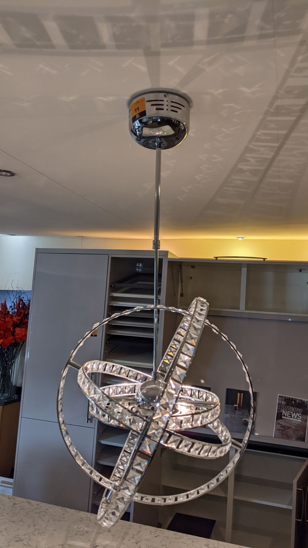 Ceiling suspended halogen light fitting - Image 2 of 7