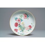 A Chinese famille rose plate with Johanneum mark, ex-coll. August the Strong, Yongzheng