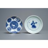 Two Chinese blue and white Japanese market ko-sometsuke plates, Tianqi