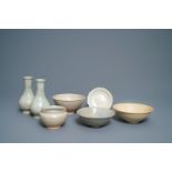 A varied collection of Chinese qingbai- and cream-glazed pottery, Song and later