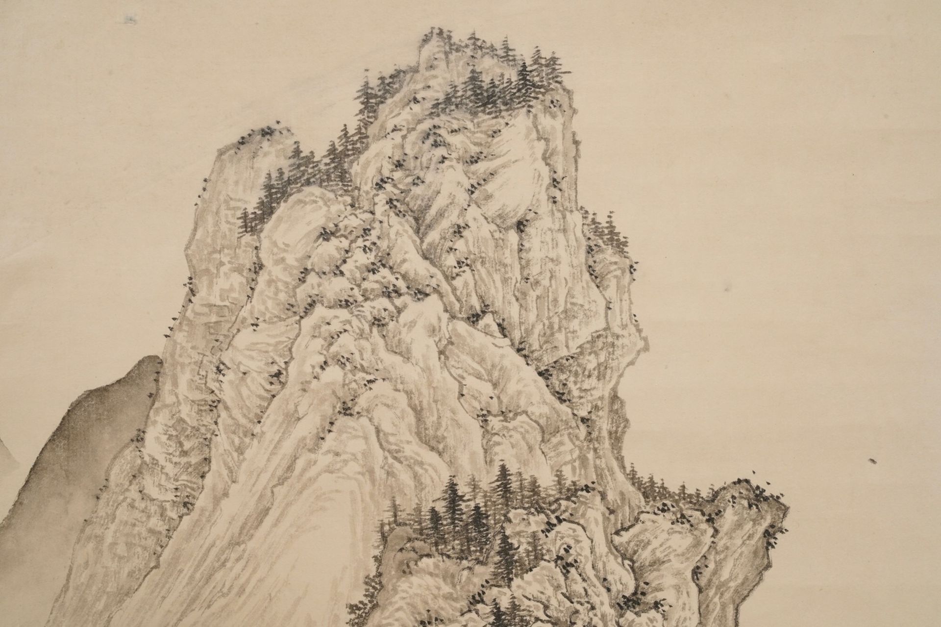 Chinese school, signed Wu Hufan (1894-1968), ink on paper: 'Mountain landscape' - Image 4 of 6