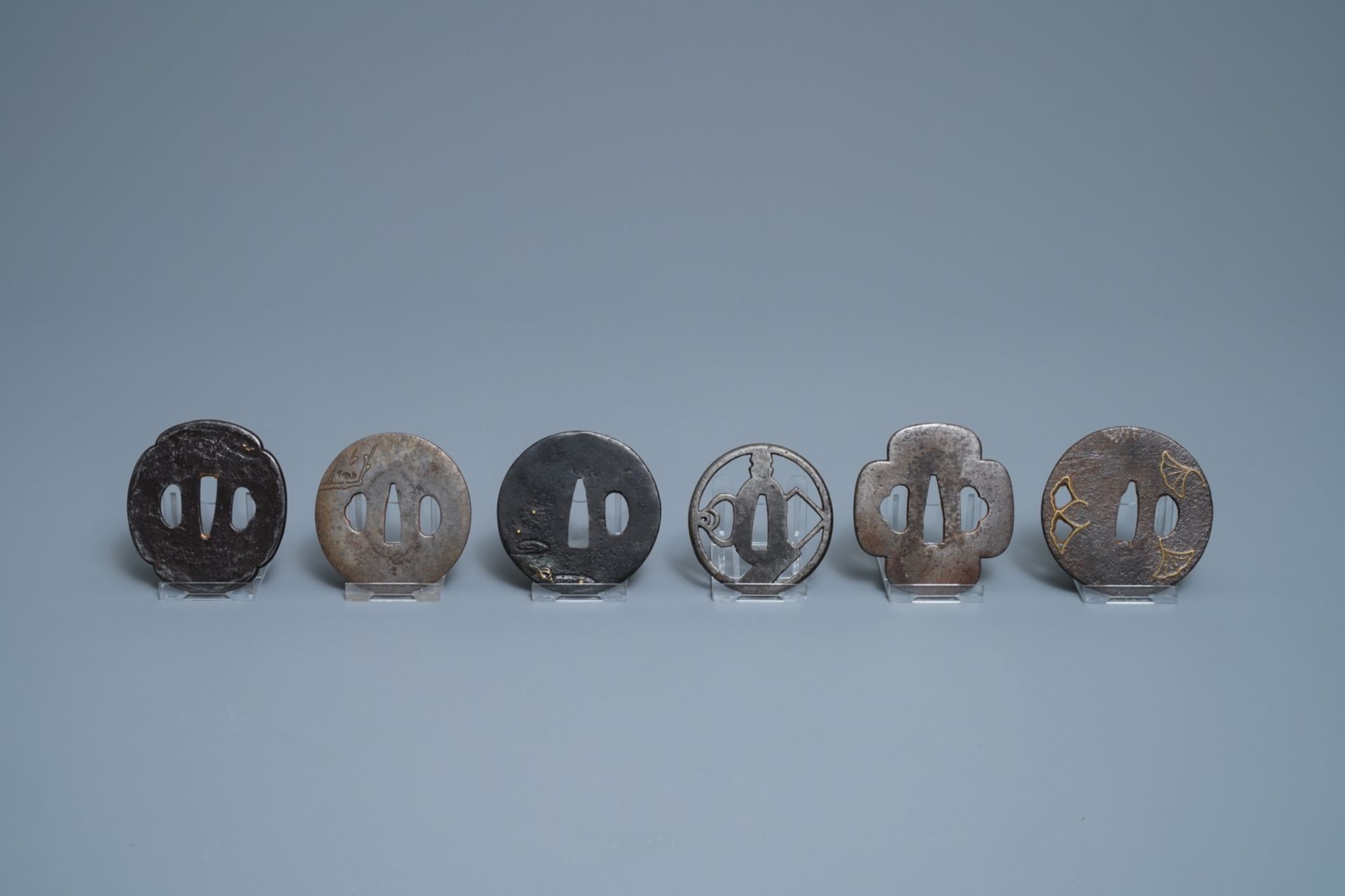 Twenty-five various Japanese bronze and metal tsuba, Meiji, 19th C. - Image 9 of 9
