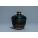 A Chinese Jian 'hare's fur' black-glazed jar, Song