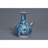 A Chinese silver-mounted blue and white Vietnamese market 'Bleu de Hue' kendi, 19th C.