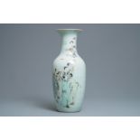 A Chinese qianjiang cai 'immortals' vase, signed Ma Qing Yun, 19/20th C.