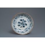 An Annamese blue and white dish with floral design, Vietnam, 15/16th C.