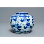 A Chinese blue and white 'squirrel and grapevine' vase, Wanli/Jiajing