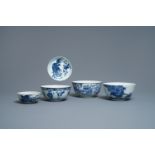 A varied collection of Chinese blue and white Vietnamese market 'Bleu de Hue' wares, 19th C.