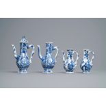 Four Chinese blue and white ewers, Kangxi