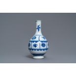 A Chinese blue and white bottle vase, Kangxi