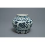 An Annamese blue and white vase with floral design, Vietnam, 15/16th C.