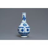 A Chinese blue and white bottle vase, Kangxi