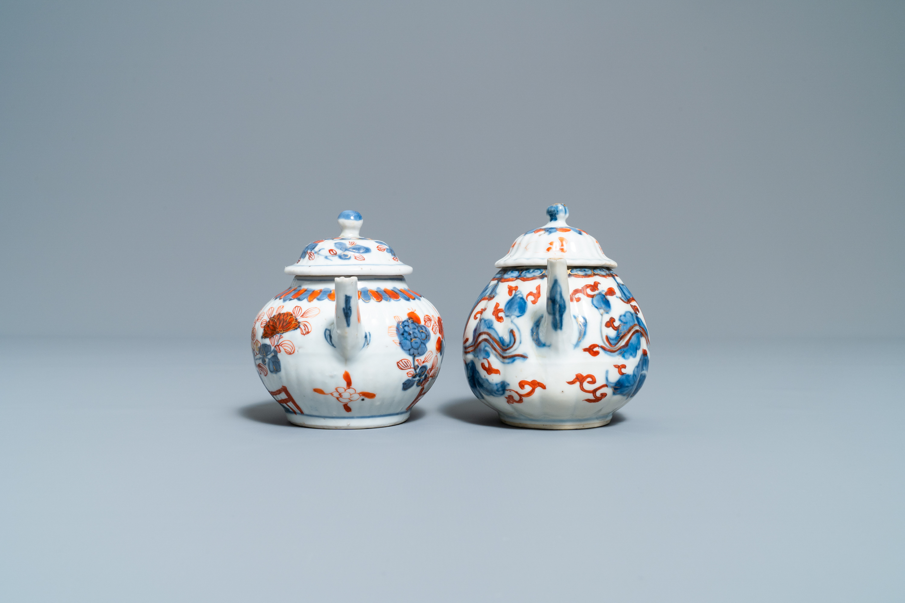 Four Chinese Imari-style teapots and covers, Kangxi - Image 3 of 13