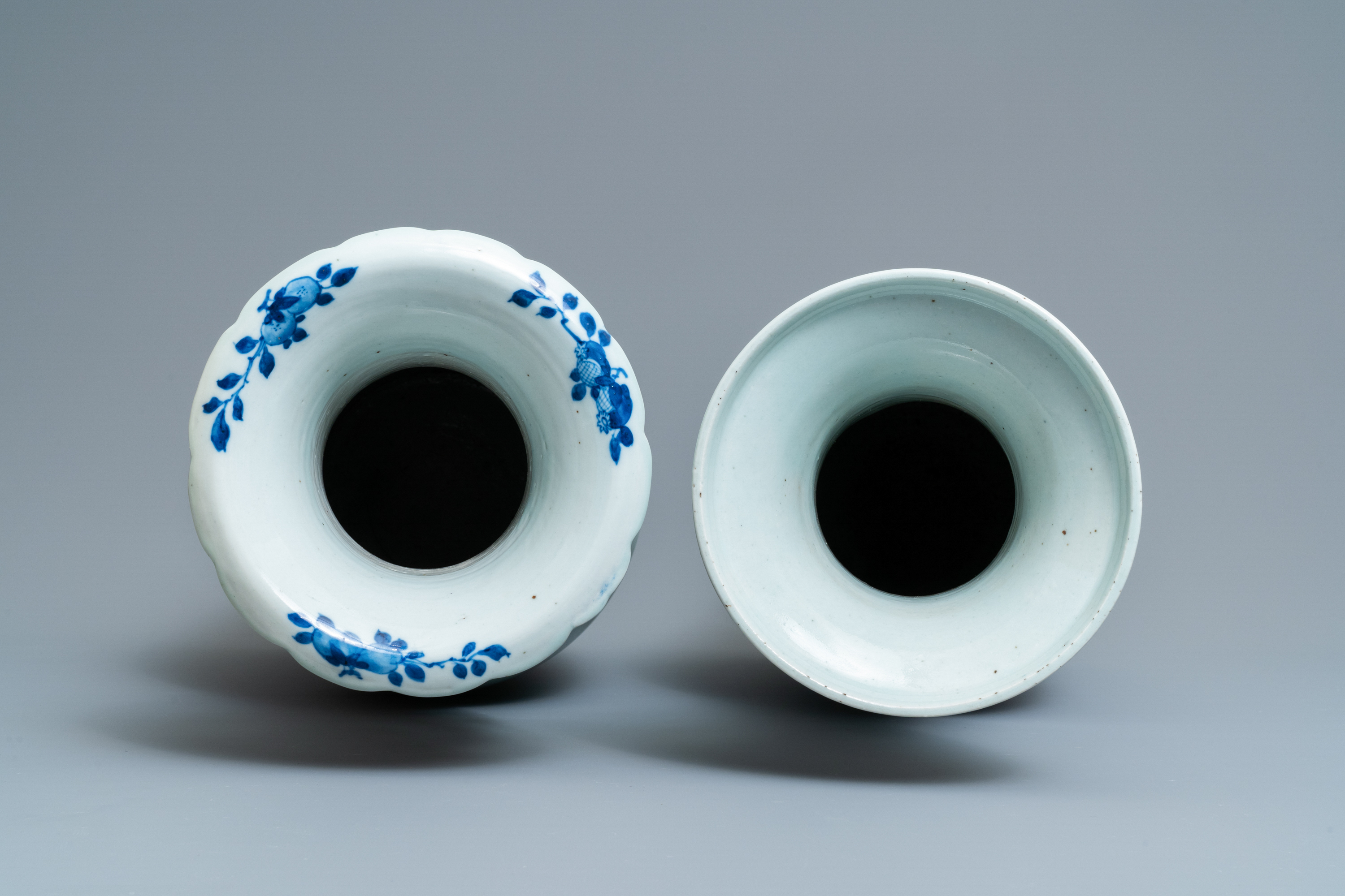 Four Chinese blue and white celadon-ground vases, 19th C. - Image 12 of 13