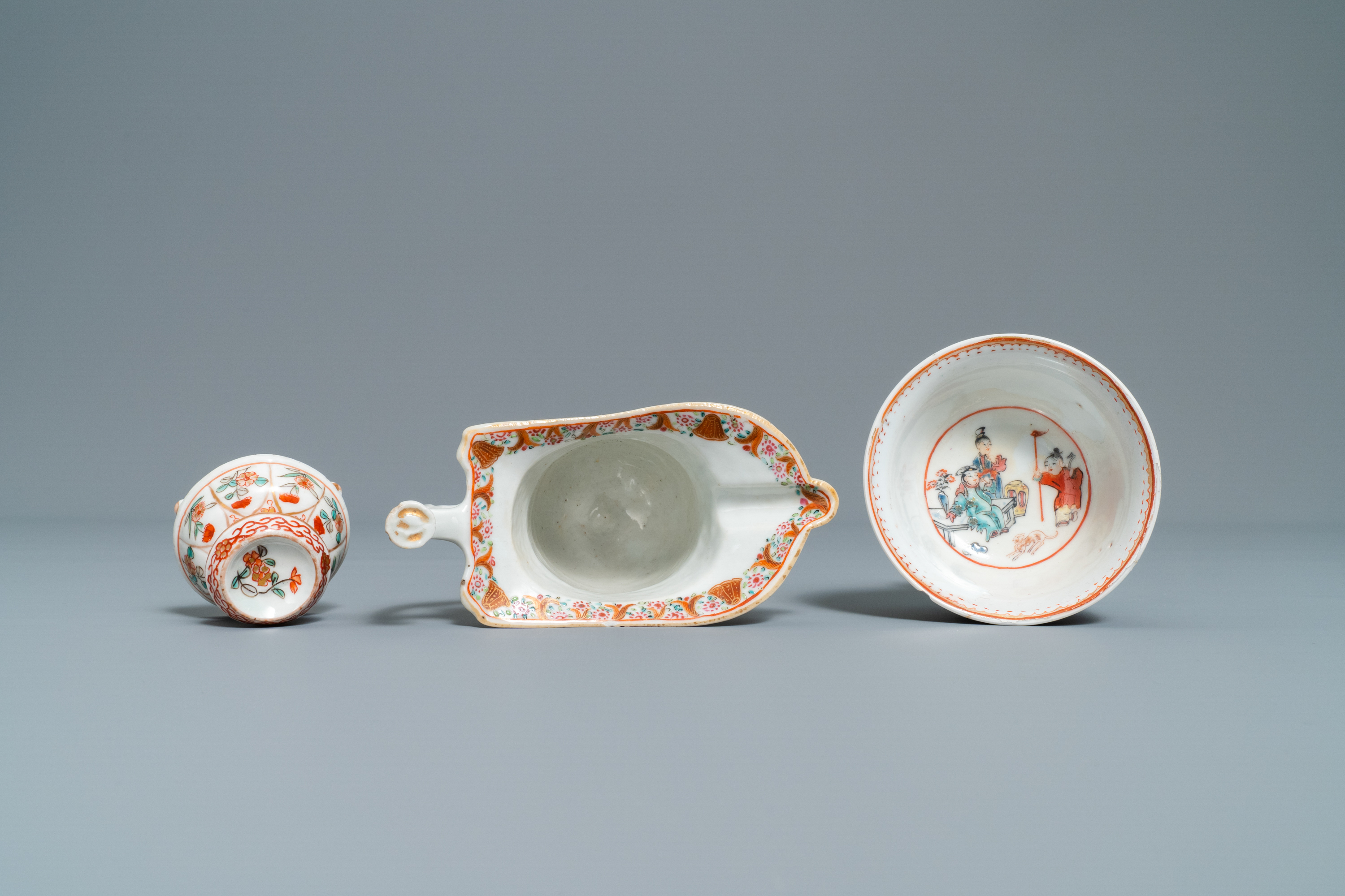 Five Chinese famille rose and iron-red wares, Kangxi/Qianlong - Image 6 of 13