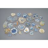 A collection of Dutch maiolica shards, 16th C. and later