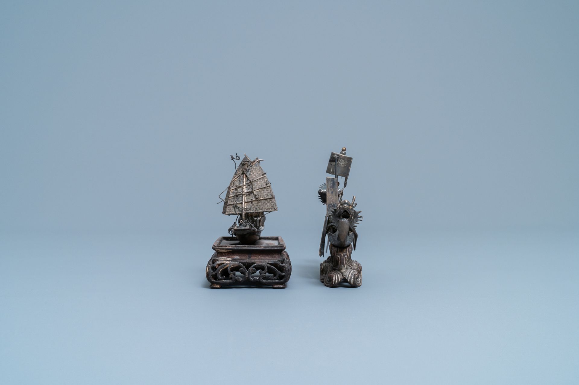 A group of Chinese silver miniatures, 19th C. - Image 5 of 20