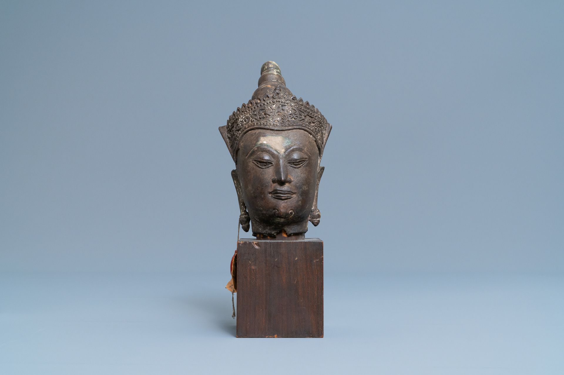 A Thai bronze head of a Bodhisattva, 18/19th C. - Image 2 of 9