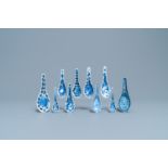 Ten Chinese blue and white spoons for the Straits or Peranakan market, 19/20th C.