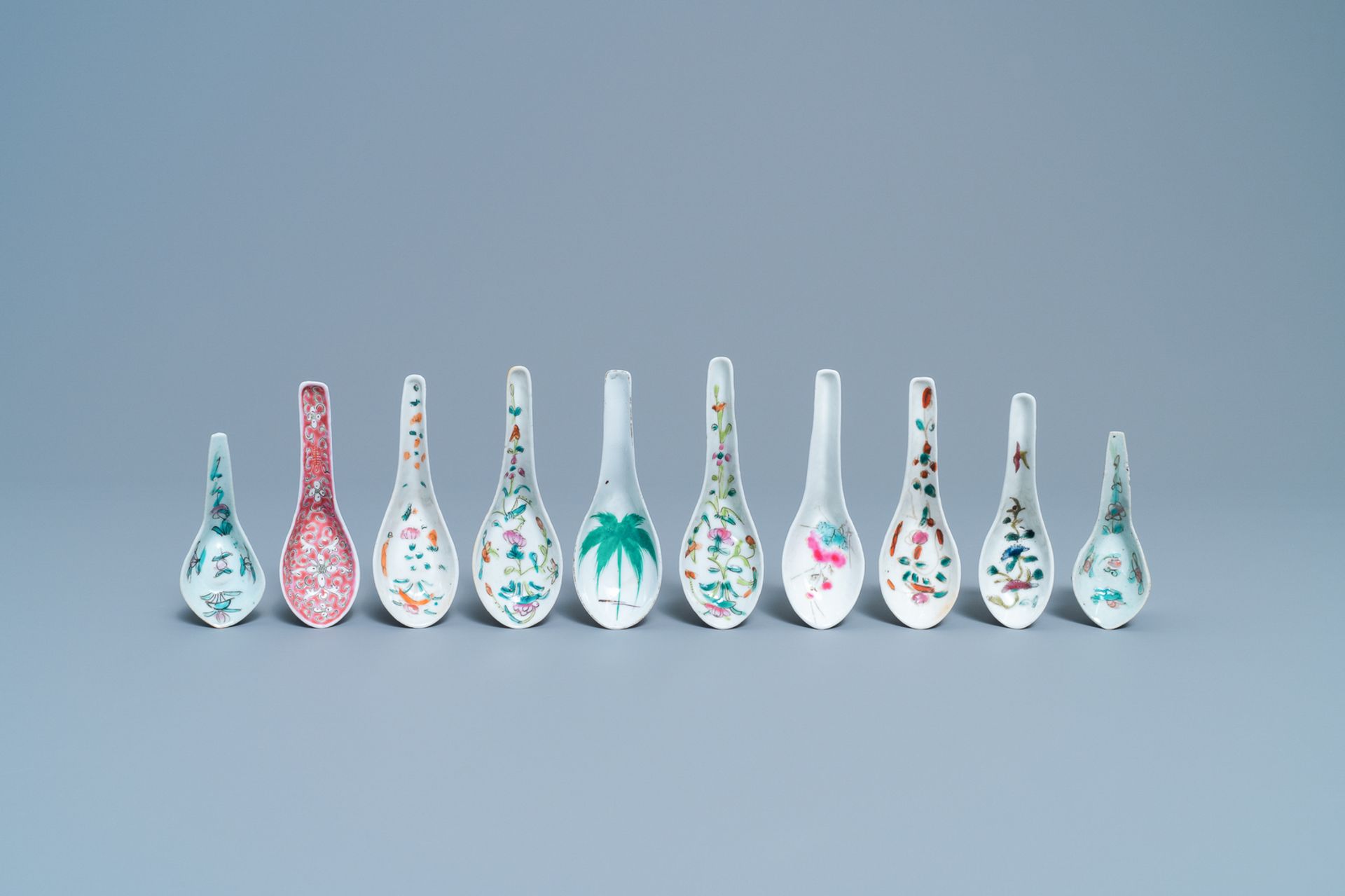 21 various Chinese spoons, 19/20th C. - Image 2 of 11