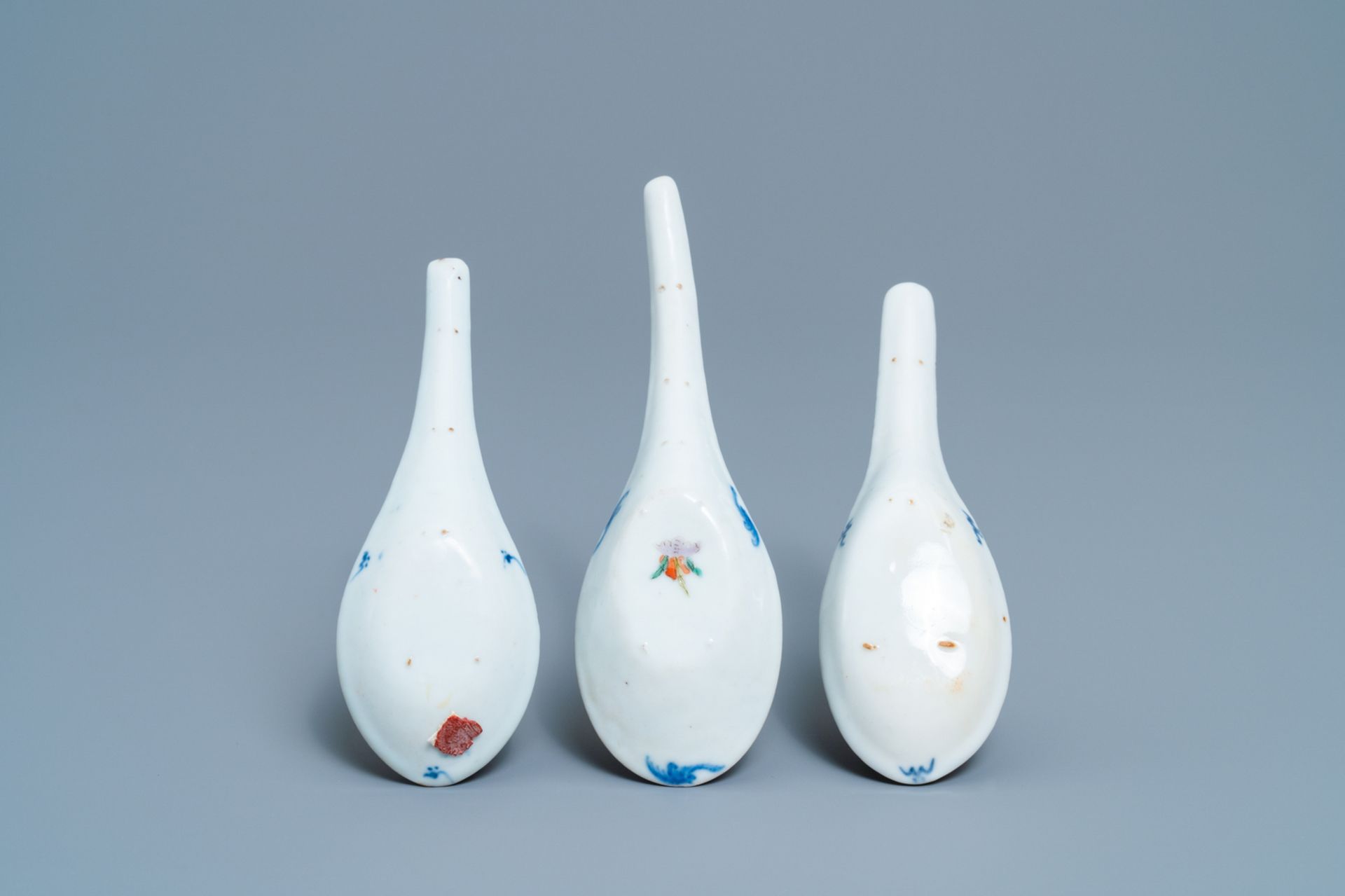 Three Chinese doucai spoons, 19th C. - Image 3 of 5