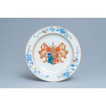 A Chinese famille rose armorial charger for the European market, Yongzheng/Qianlong