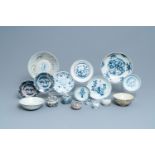 A varied collection of Chinese blue and white wares, Ming and later