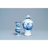 Two Chinese blue and white vases, Kangxi