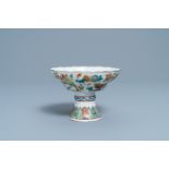 A Chinese famille rose stem bowl, 19th C.