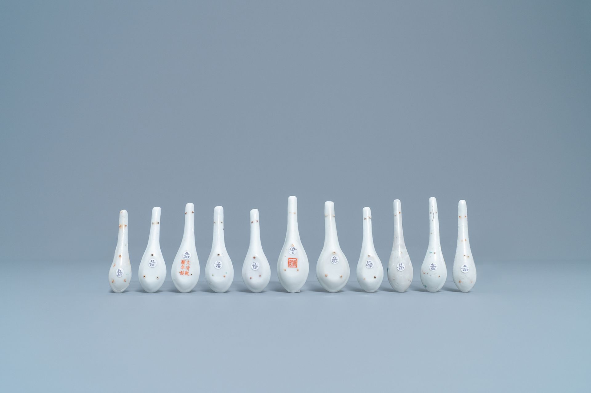 21 various Chinese spoons, 19/20th C. - Image 7 of 11