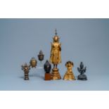 A collection of bronze figures and fragments, India, Thailand and Tibet, 19th C. and earlier