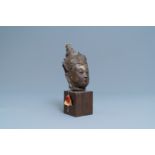 A Thai bronze head of a Bodhisattva, 18/19th C.