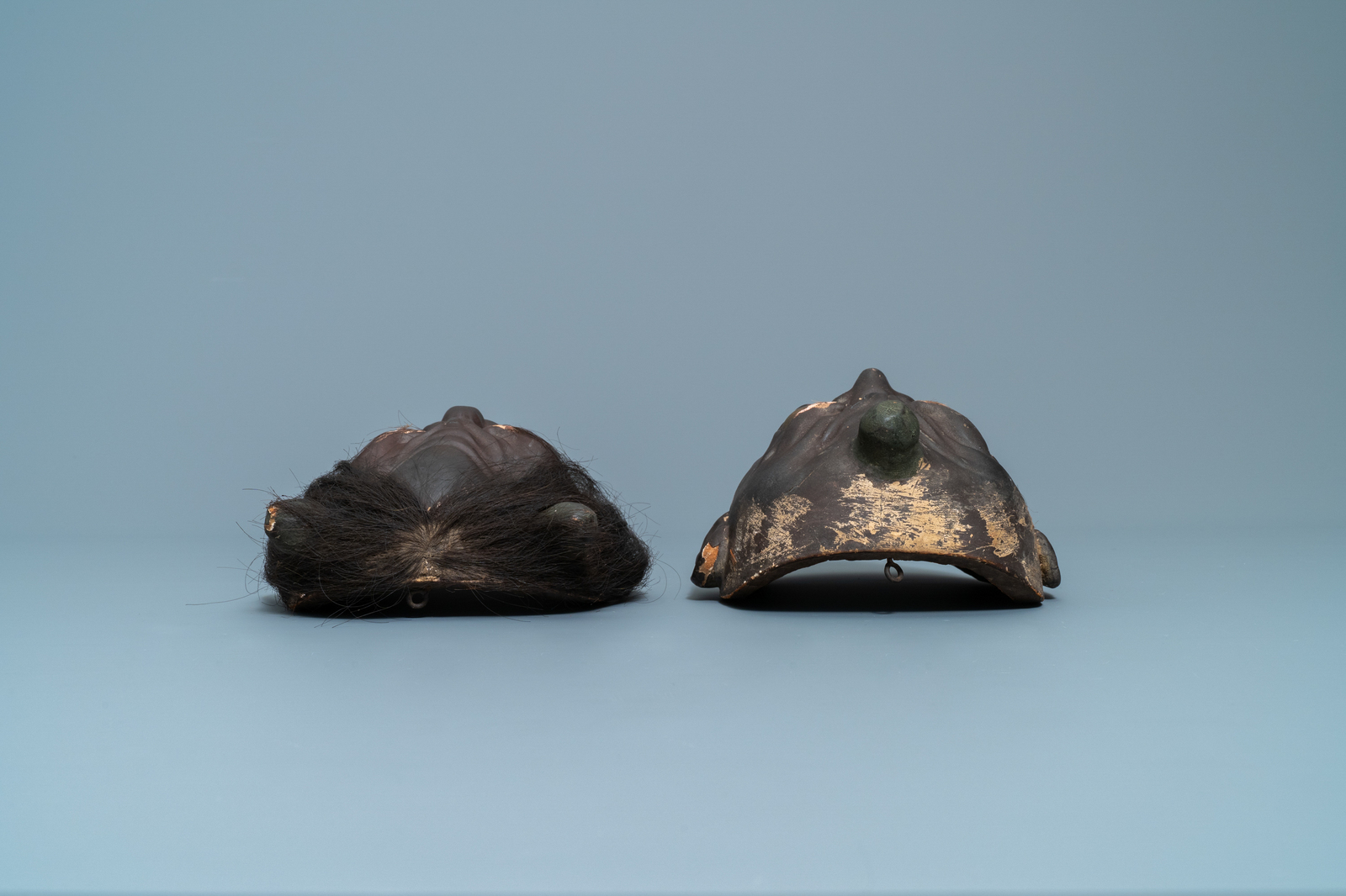 Two Japanese Noh masks, Edo, 18/19th C. - Image 4 of 6