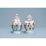 Two Chinese famille rose tea caddies, Yongzheng