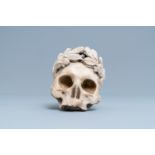 A marble memento mori fragment, probably Flanders, 16th C.
