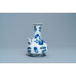 A Chinese blue and white kendi, Kangxi