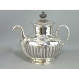 VICTORIAN ROYLES PATENT SELF POURING TEAPOT by James Dickson, Sheffield No 6327, dated 1886, 21.5cms